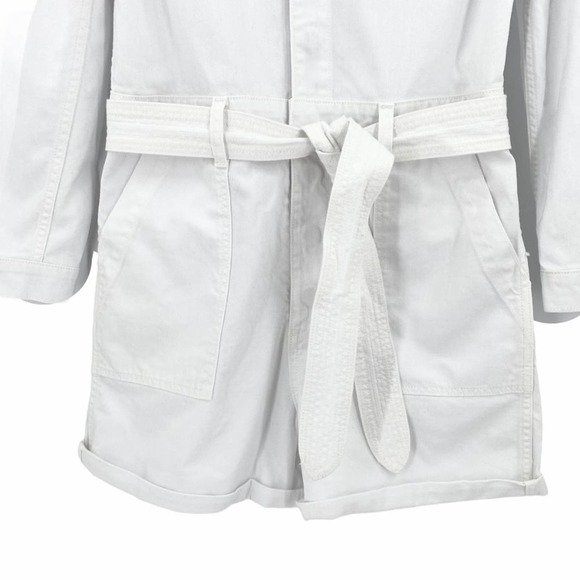 Joe's Jeans Womens Alexa Shortall Romper Talc White Size Small Cotton Denim - Picture 6 of 13